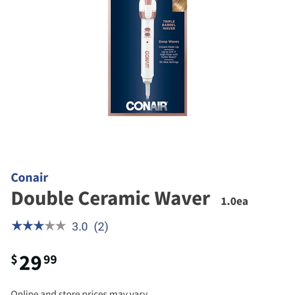 Brand new in box Conair instant curling iron & Conair double ceramic Triple - Picture 2 of 3